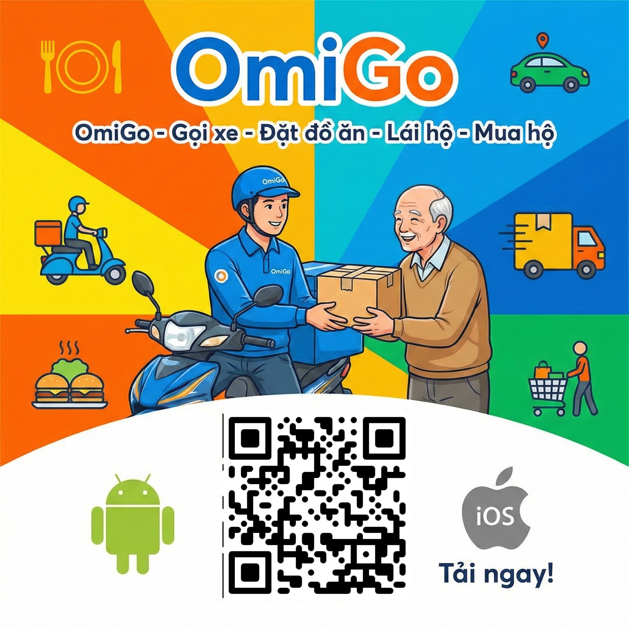 OMIGO – Ứng Dụng Đa Chức Năng Gọi Xe, Ship Hàng Và Gọi Món Tiện Lợi Cho Cuộc Sống Hiện Đại