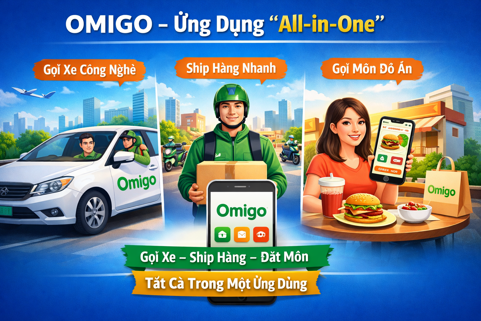 Ứng dụng Omigo tất cả trong một Ứng dụng Omigo tất cả trong một