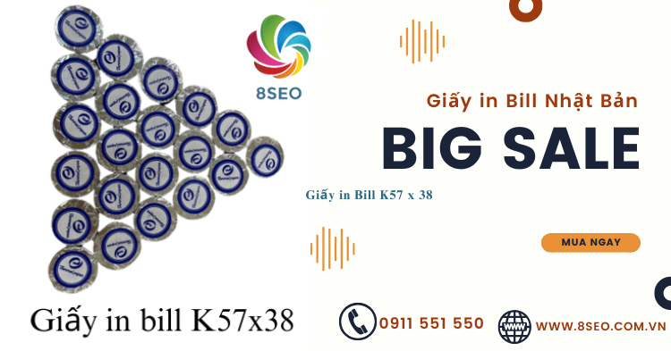 Giấy in bill K57x38 sử dụng trong bán hàng di động